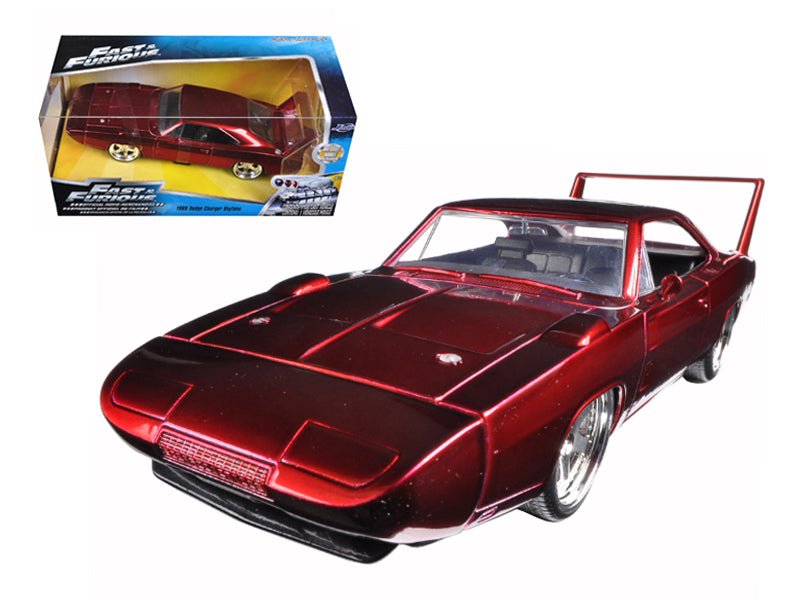 1969 Dodge Charger Daytona Red "Fast & Furious 7" (2015) Movie 1/24 Diecast Model Car by Jada  free shipping USA
