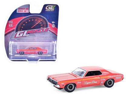 1969 Mercury Cougar Eliminator "Dyno Don" Red with Orange Stripes "GreenLight Muscle" Series 30 1/64 Diecast Model Car by Greenlight  free shipping USA