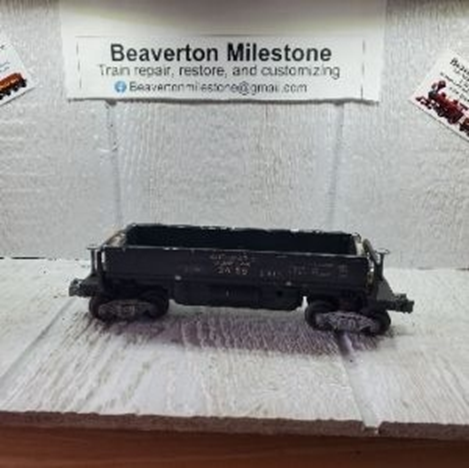 LIONEL LL OPERATING COAL DUMP CAR, 46-48 (B) BLACK BIN