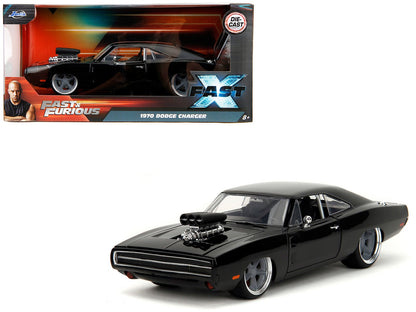 1970 Dodge Charger R/T Black "Fast X" (2023) Movie "Fast & Furious" Series 1/24 Diecast Model Car by Jada  free shipping USA