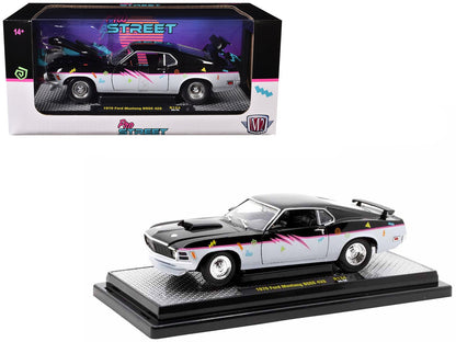 1970 Ford Mustang BOSS 429 "Pro Street" Black and Gray with Graphics Limited Edition to 6650 pieces Worldwide 1/24 Diecast Model Car by M2 Machines  free shipping USA