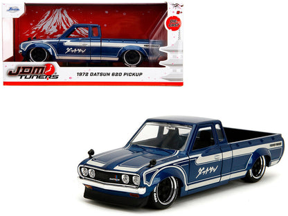 1972 Datsun 620 Pickup Truck Blue Metallic and Cream "JDM Tuners" Series 1/24 Diecast Model Car by Jada  free shipping USA