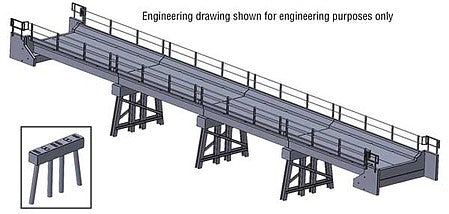 Walthers Cornerstone 4591 HO Modern Short-Span Concrete Bridge Kit