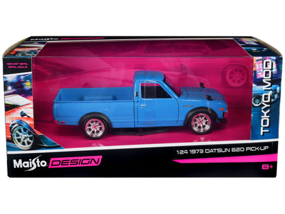 1973 Datsun 620 Pickup Truck Blue "Tokyo Mod" "Maisto Design" Series 1/24 Diecast Model Car by Maisto  free shipping USA