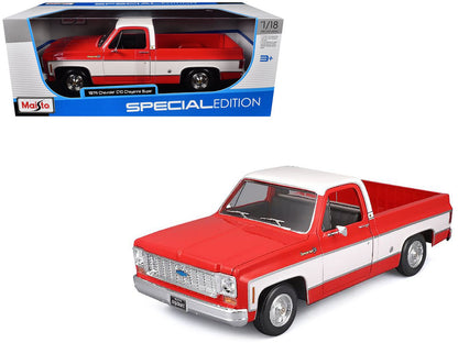 1974 Chevrolet C10 Cheyenne Super Pickup Truck Red and White "Special Edition" Series 1/18 Diecast Model Car by Maisto  free shipping USA