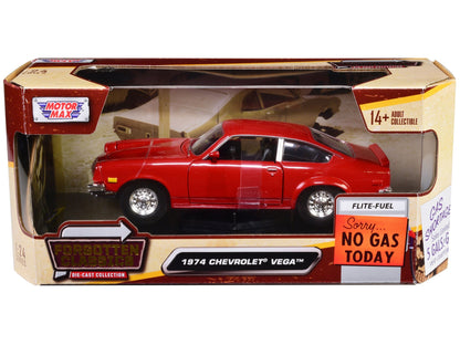 1974 Chevrolet Vega Red "Forgotten Classics" Series 1/24 Diecast Model Car by Motormax  free shipping USA