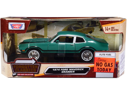 1974 Ford Maverick Grabber Green with Black Stripes "Forgotten Classics" Series 1/24 Diecast Model Car by Motormax  free shipping USA