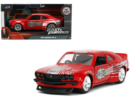 1974 Mazda RX-3 Red with Graphics "Fast & Furious" Series 1/32 Diecast Model Car by Jada  free shipping USA