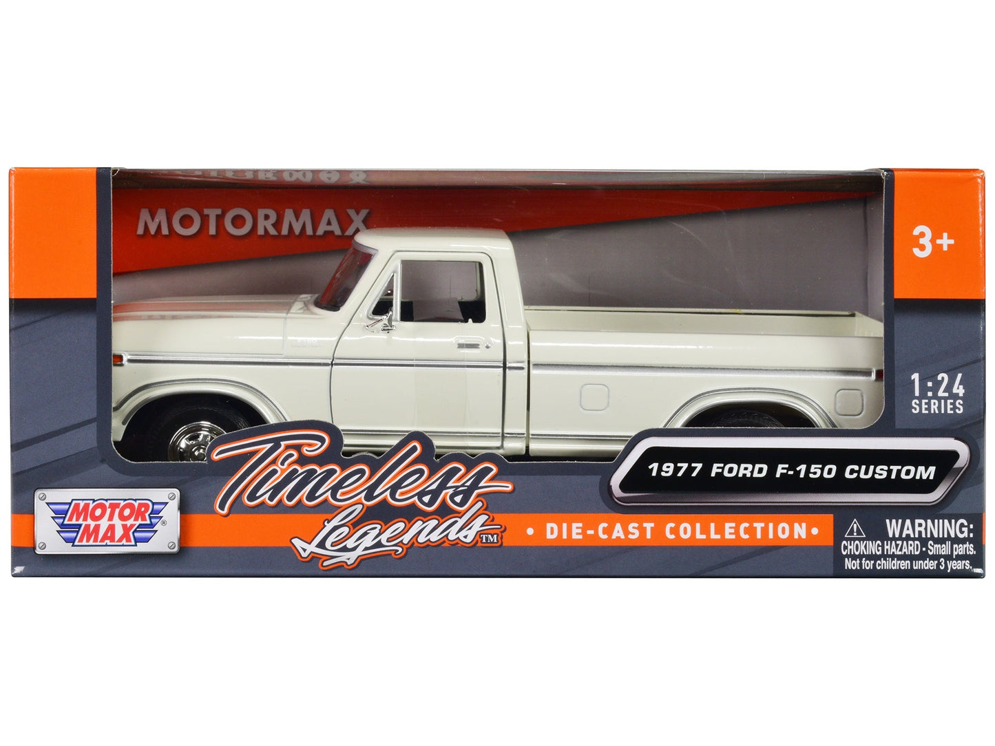 1977 Ford F-150 Custom Pickup Truck White "Timeless Legends" Series 1/24 Diecast Model Car by Motormax  free shipping USA