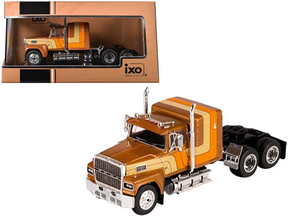 1978 Ford LTL 9000 Truck Tractor Brown with Stripes 1/64 Diecast Model by IXO Models  free shipping USA