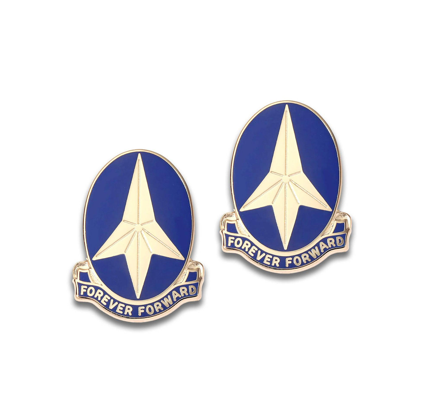 U.S. Army 197TH INFANTRY BRIGADE CREST "FOREVER FORWARD" (PAIR) Please allow 3-4 weeks for delivery.