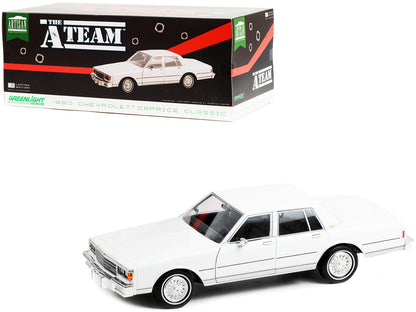 1980 Chevrolet Caprice Classic White "The A-Team" (1983-1987) TV Series "Artisan Collection" 1/18 Diecast Model Car by Greenlight  free shipping USA