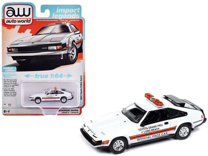 1983 Toyota Celica Supra "Toyota Grand Prix of Long Beach Official Pace Car" White "Import Legends" Series 1/64 Diecast Model Car by Auto World  free shipping USA