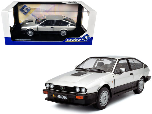 1984 Alfa Romeo GTV6 Silver Metallic 1/18 Diecast Model Car by Solido  free shipping USA