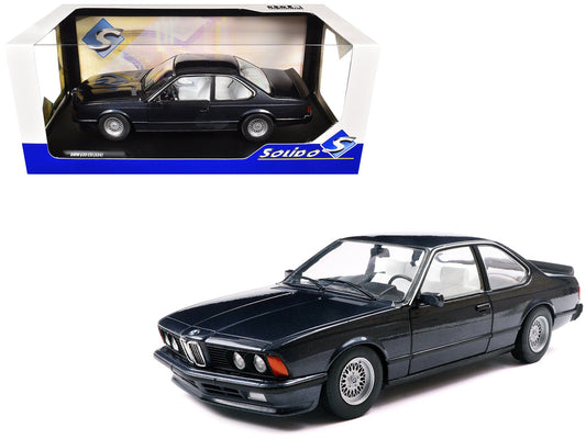 1984 BMW 635 CSI (E24) Macau Blue Metallic 1/18 Diecast Model Car by Solido  free shipping USA