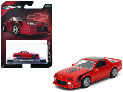 1985 Chevrolet Camaro Red with Black Top and Stripes "Collection" Series 1/64 Diecast Model Car by Majorette  free shipping USA