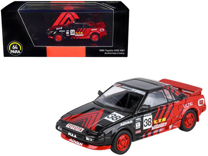 1985 Toyota MR2 MK1 RHD (Right Hand Drive) #38 Red and Black "Autocross Livery" 1/64 Diecast Model Car by Paragon Models  free shipping USA