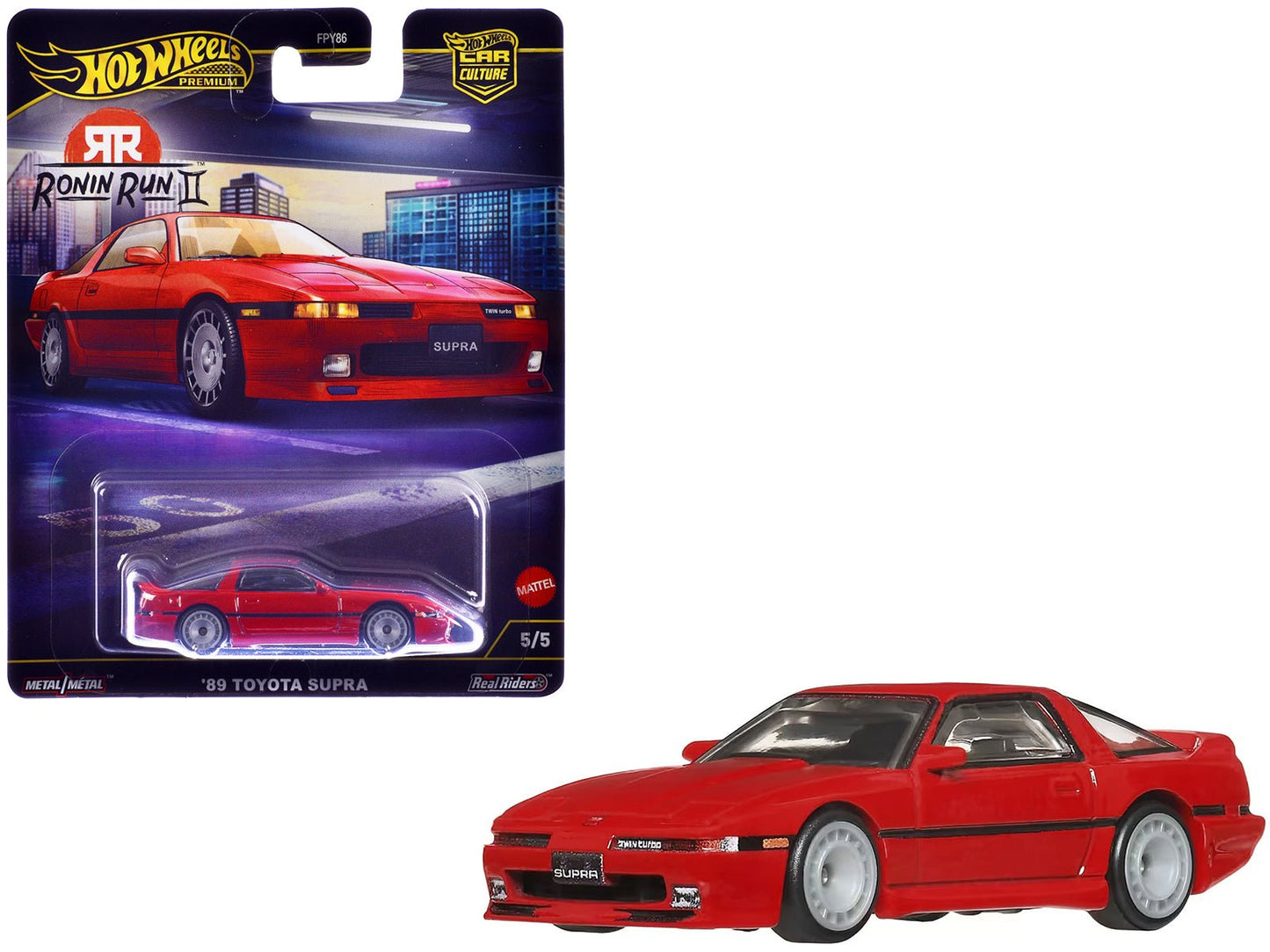 1989 Toyota Supra RHD (Right Hand Drive) Red "Ronin Run II" Series Diecast Model Car by Hot Wheels  free shipping USA