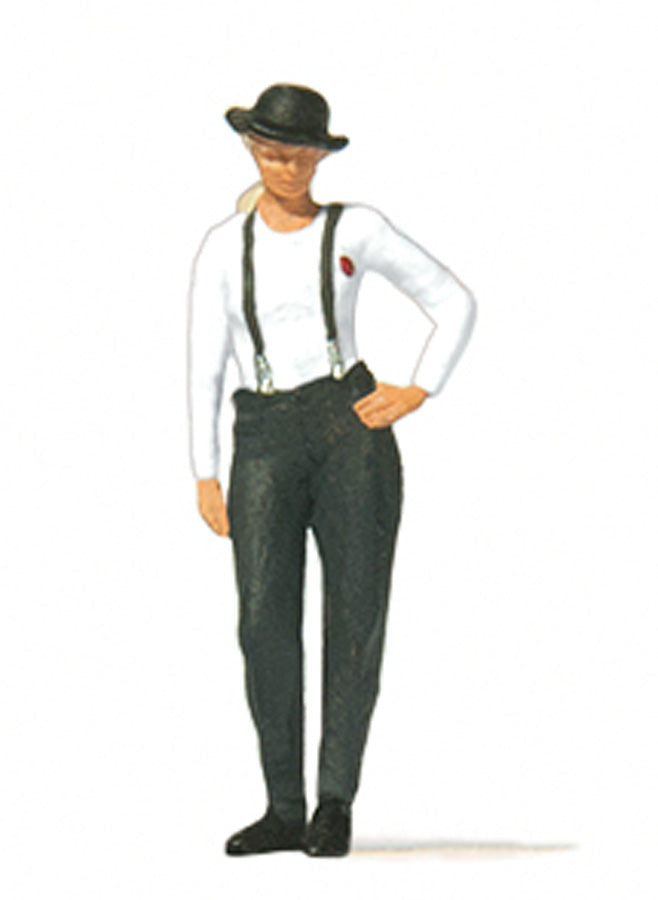 Preiser 28230 HO Scale Woman in Bowler Hat Figure