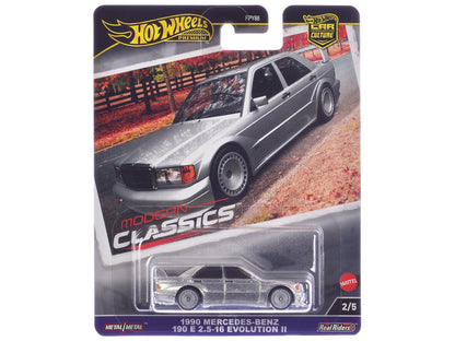 1990 Mercedes-Benz 190 E 2.5-16 Evolution II Silver Metallic "Modern Classics" Series Diecast Model Car by Hot Wheels  free shipping USA