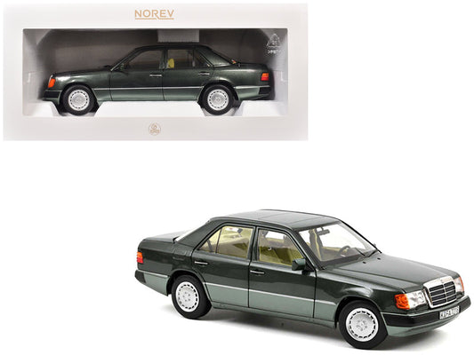 1990 Mercedes-Benz 230 E Night Green Metallic with Green Interior 1/18 Diecast Model Car by Norev  free shipping USA