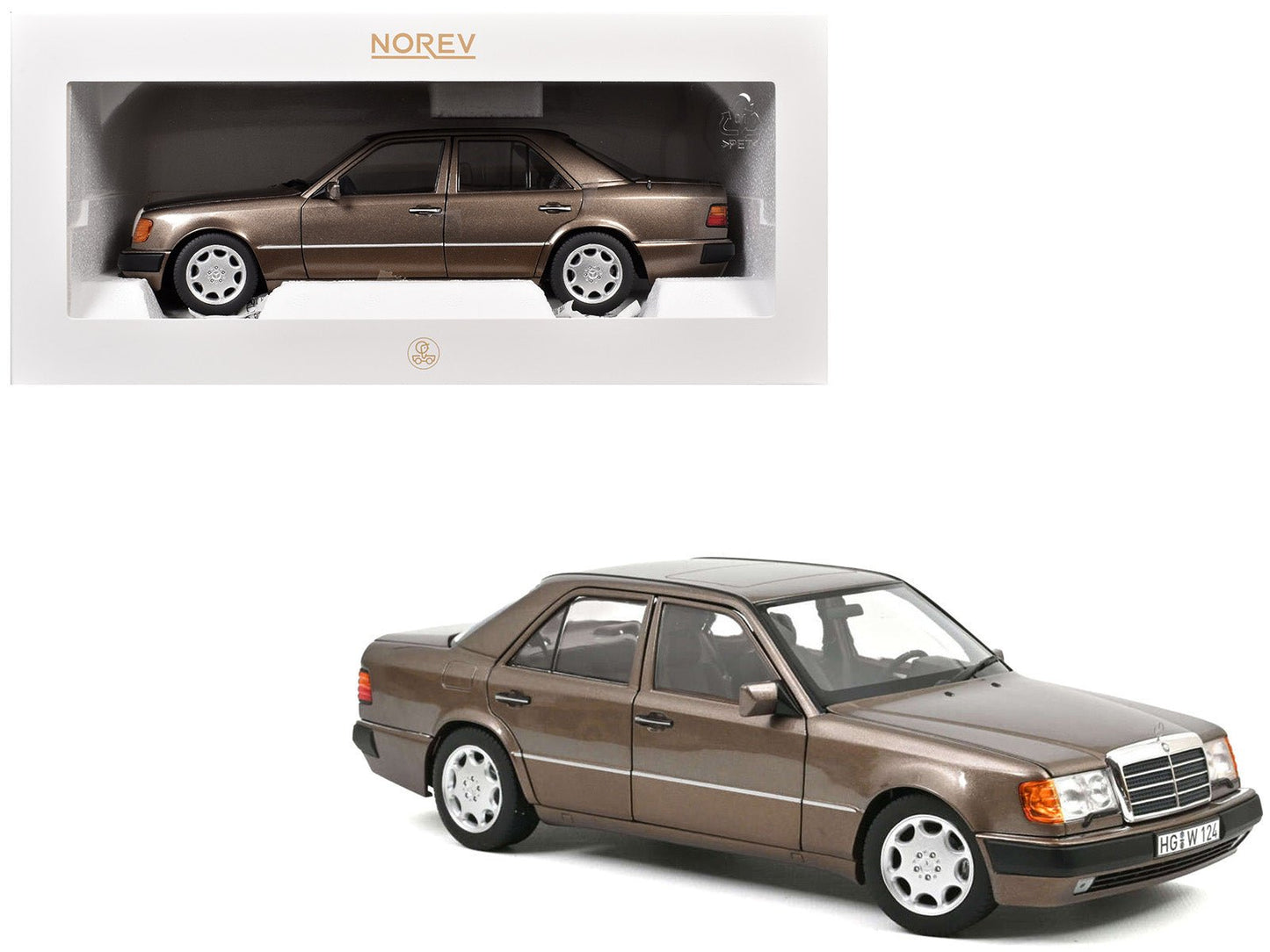 1990 Mercedes-Benz 500 E Impala Brown Metallic 1/18 Diecast Model Car by Norev  free shipping USA