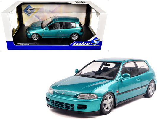 1991 Honda Civic (EG6) RHD (Right Hand Drive) Aztec Green Metallic 1/18 Diecast Model Car by Solido  free shipping USA