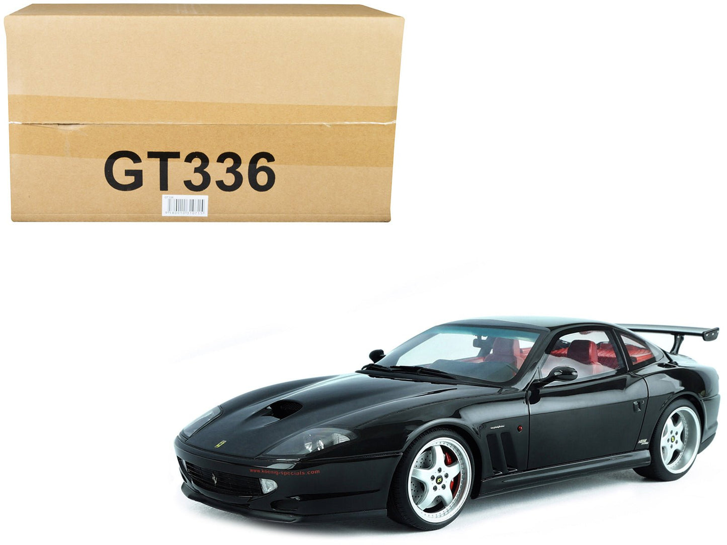 1997 Ferrari 550 "Koenig Special" Black with Red Interior 1/18 Model Car by GT Spirit  free shipping USA