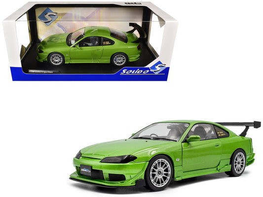 1999 Nissan Silvia S15 Spec-R Aero RHD (Right Hand Drive) "Never Satisfied" Green Metallic 1/18 Diecast Model Car by Solido  free shipping USA