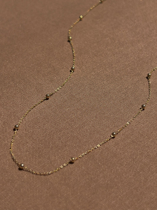 14k Yellow Gold Satellite Necklace by Toasted Jewelry