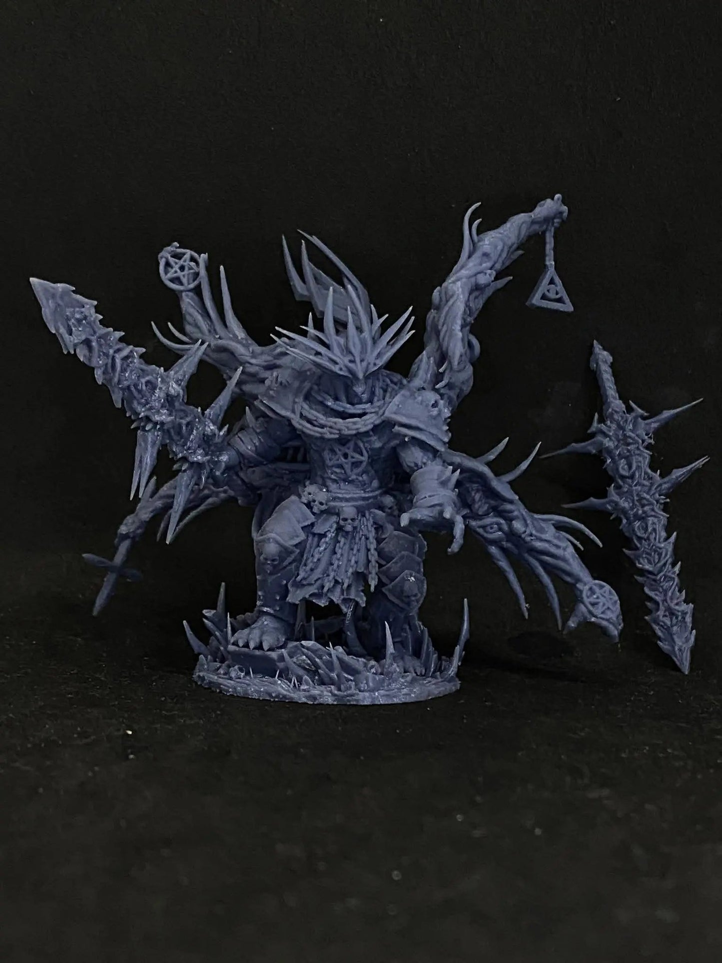 Mangkanur Praetor of Immorality - 100mm Resin Printed Grimdark Mini by Papsikels