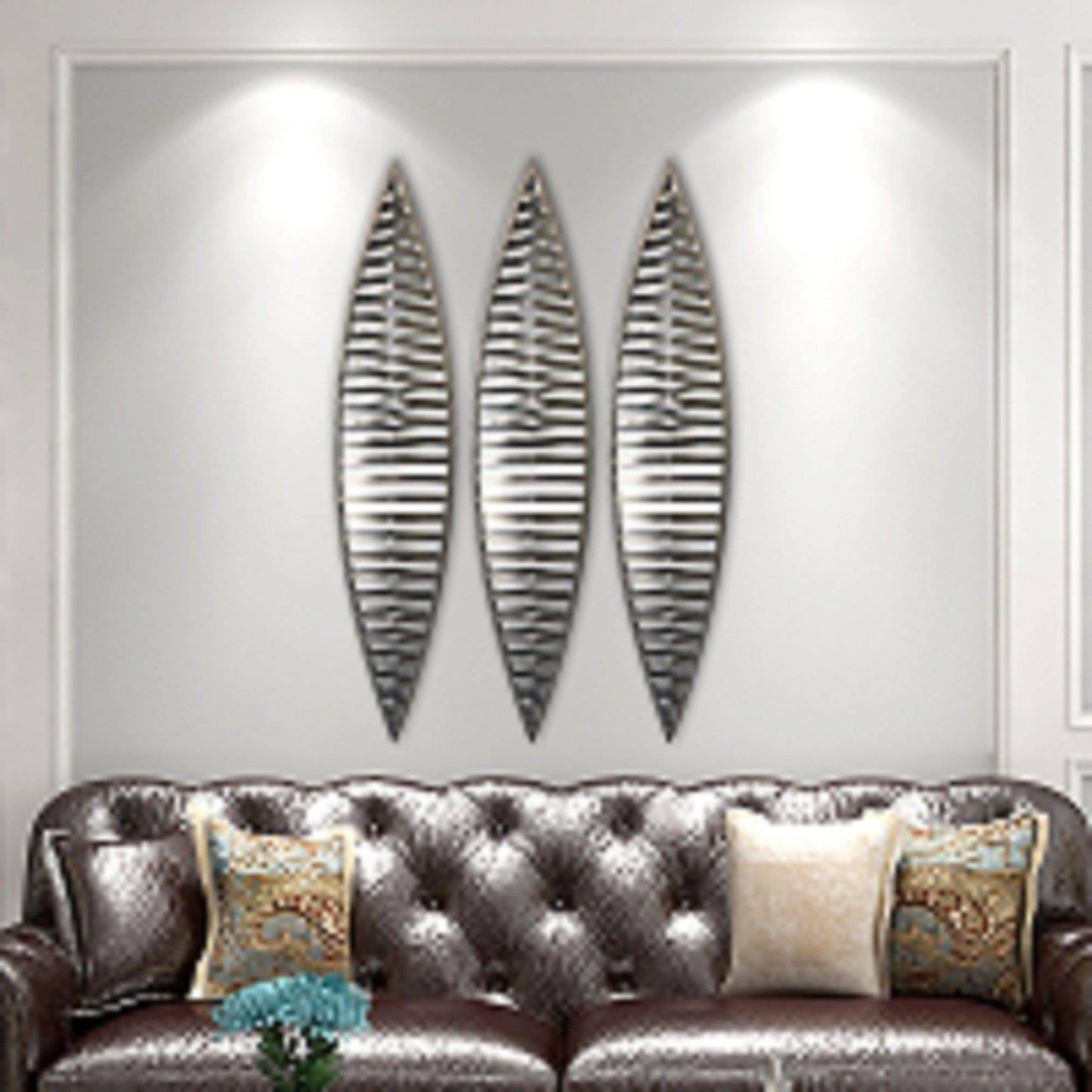 Wall Mirror - Decorative Metal Wall Mirror, set of 3pcs by Peterson Housewares & Artwares