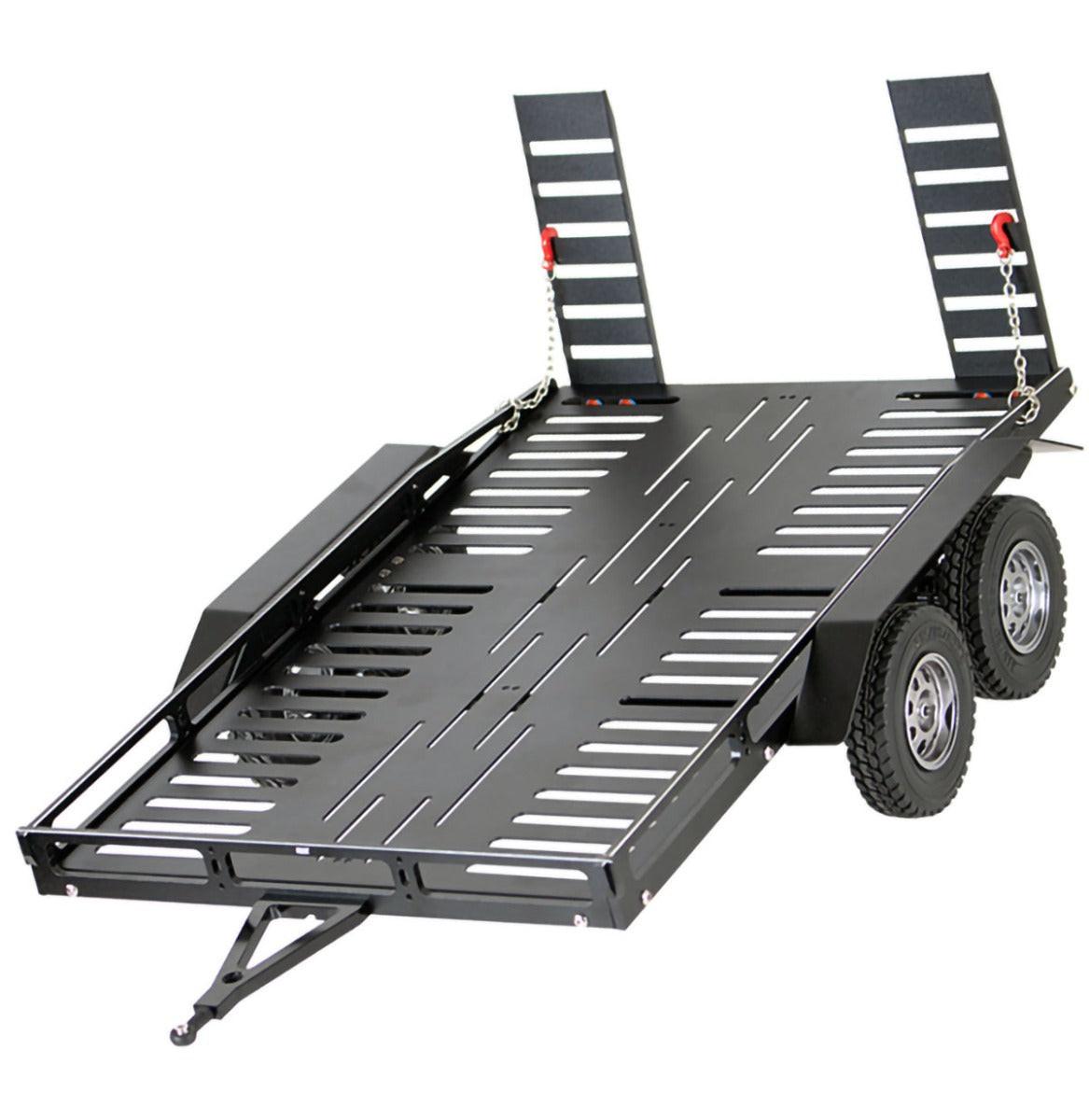 Powerhobby 1/10 CNC Machined Dual Axle Scale Truck Trailer Crawler Black