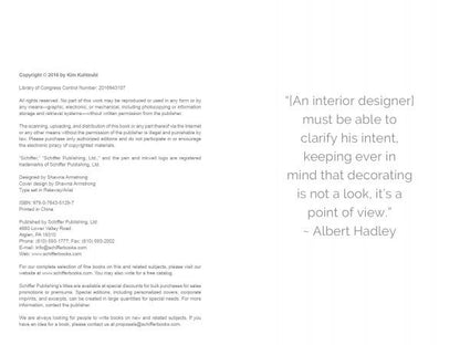 Branding + Interior Design by Schiffer Publishing