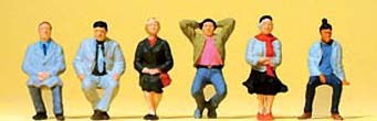 Preiser 79213 N Scale Passengers Seated Passengers pkg(6)