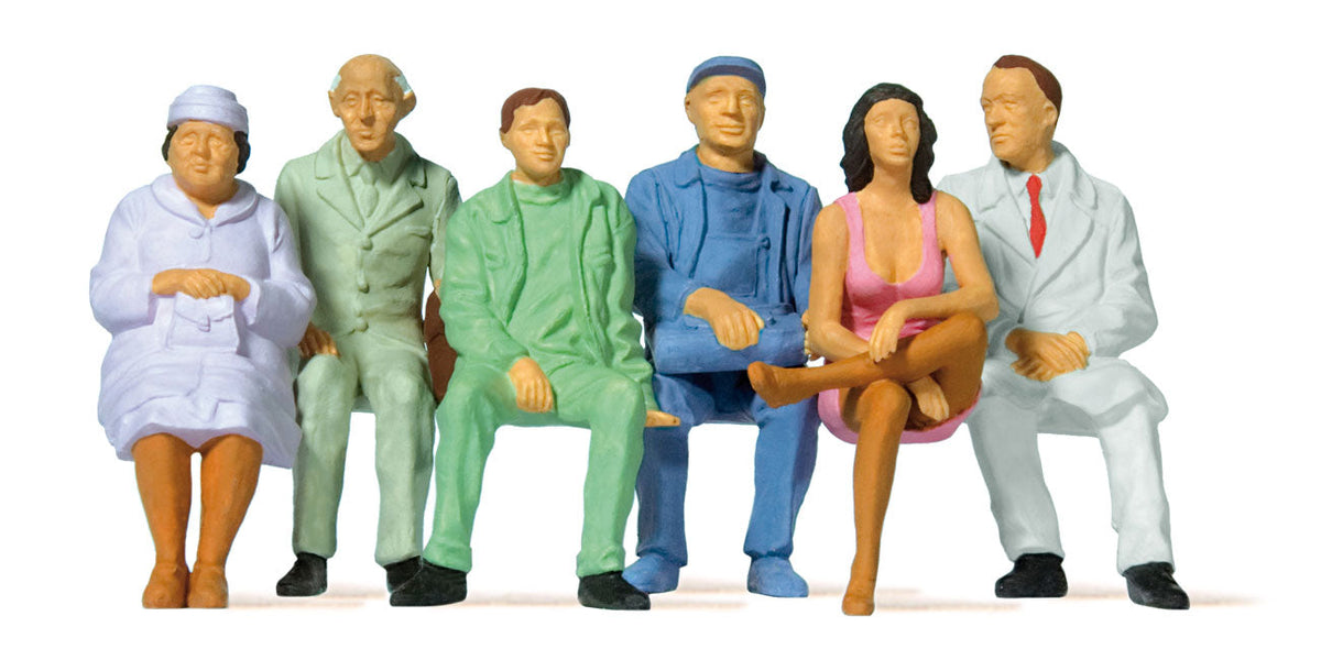 Preiser 63200 1:32 Scale Seated Passengers Set #1 Figure Set