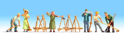 Noch 15619 HO Scale Hay Harvest -- pkg(6)