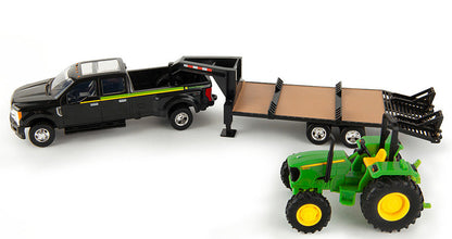 Ertl 46630 1/32 Ford F-350 with Trailer and JD 5075E Tractor