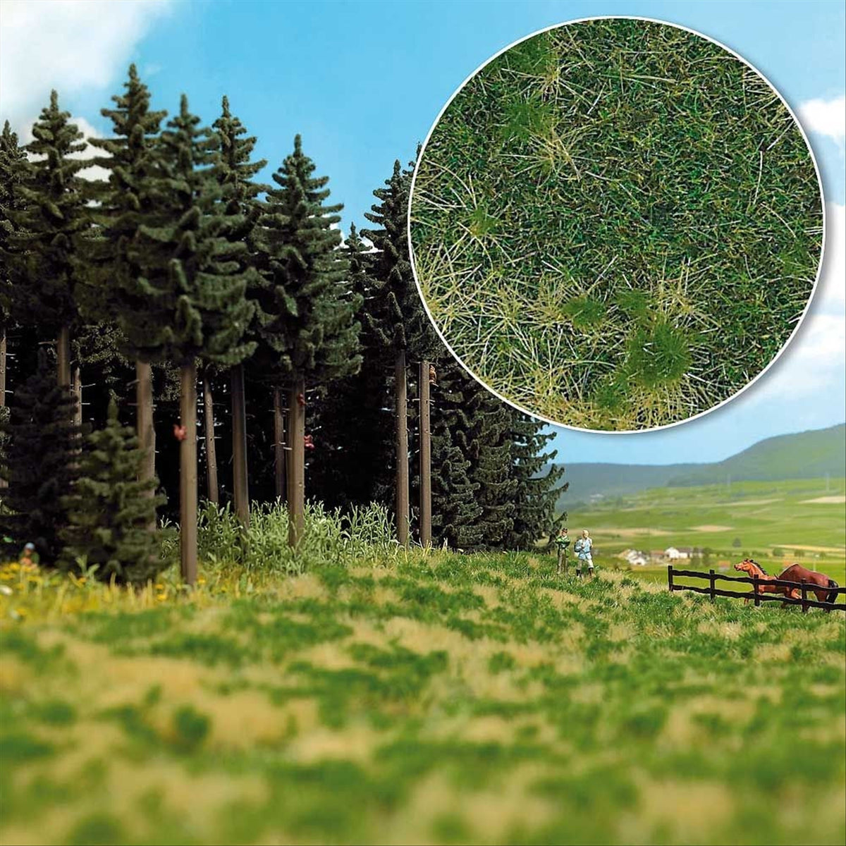 Busch 1308 All Scale Groundcover Grass Mat, Edge of Forest