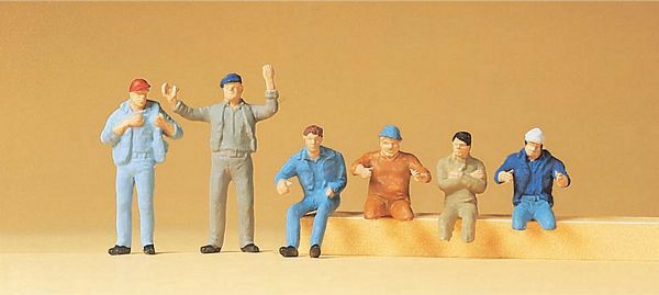 Preiser 14009 HO Scale Truckers pkg(6)
