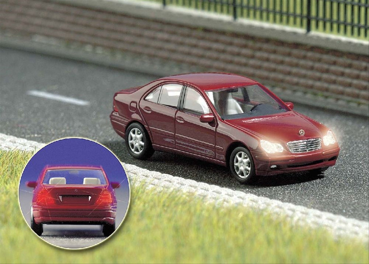 Busch 5650 HO Scale Mercedes-Benz C-Class Sedan w/Lights
