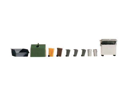 Noch 14825 HO Scale Waste Containers & Ashcans Set