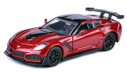 Motormax 73678AL-MR 2019 Chevrolet Corvette ZR1, Metallic Red