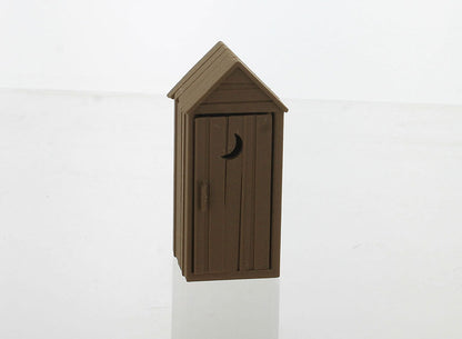 3D To Scale 43-142-WD 1/43 Rustic Outhouse with Opening Door
