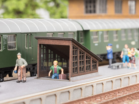Noch 14412 TT Scale Station Platform Stairway/Underpass -- Laser-Cut Card Kit - 1-5/16 x 11/16 x 1" 3.3 x 1.8 x 2.6cm