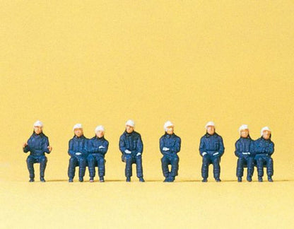 Preiser 79172 N Scale Emergency Workers Seated Firemen