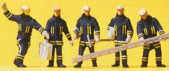 Preiser 10484 HO Scale Emergency - Modern German Firefighters