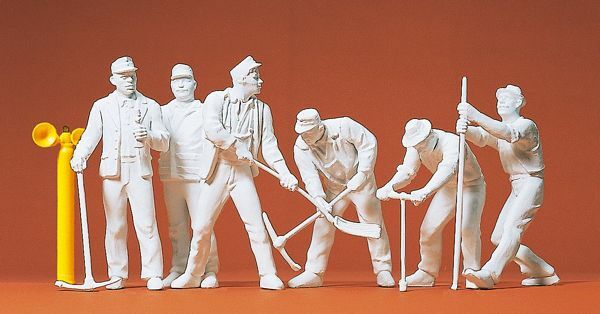 Preiser 45182 G Scale Unpainted Figures Railroad Track Crew