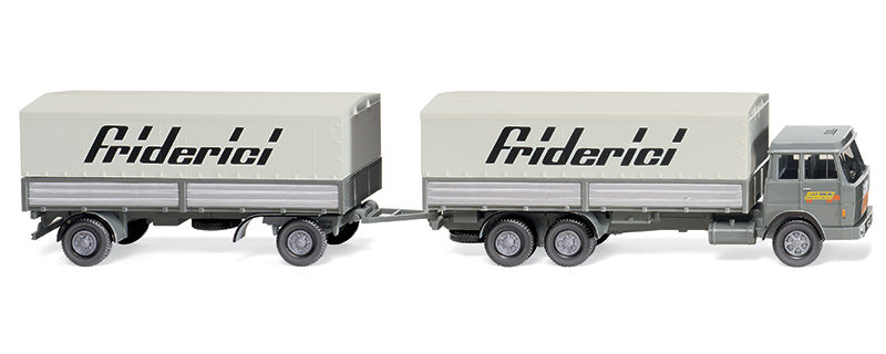 Wiking 047502 1/87 Friderici Hanomag Henschel Flatbed Road Train