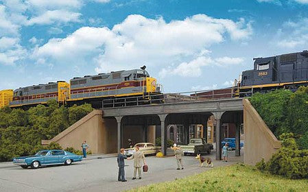 Walthers Cornerstone 933-4561 HO Scale Urban Steel Overpass -- Kit